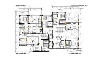 Penthouse floor plan, 2 bedrooms in building Building B The City Phuket in Phuket, Thailand, The City Phuket No. 11019
